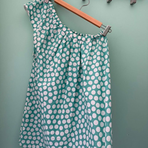 Zini Rose M off-shoulder polka dot blouse size S like new