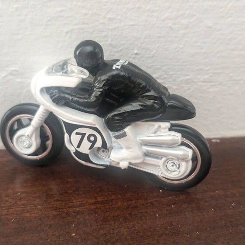 Hot Wheels 1965 Triumph Tiger 100 vehicle like new, white