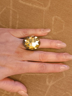 Ring with Swarovski stone adjustable new