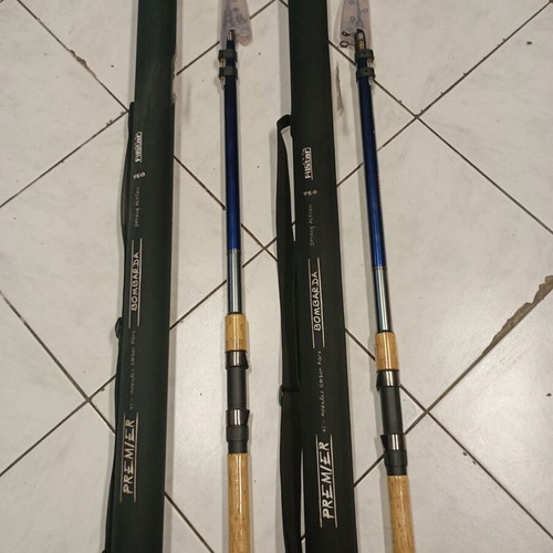 Fishing rods Premier Filstar Bombarda strong weight 4.50m new with case set of 2