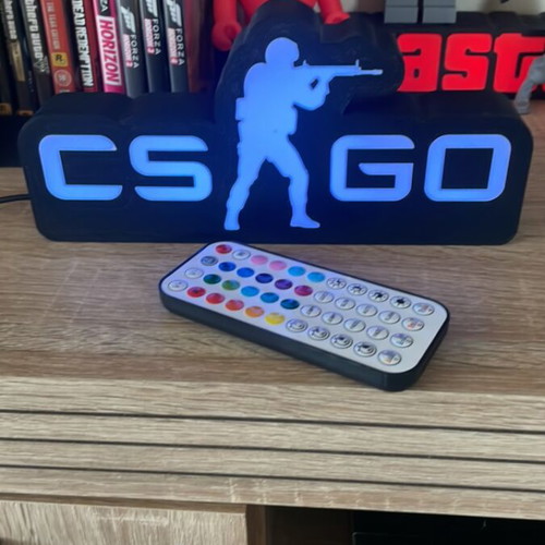 Rgb LED CS GO light with Counter Strike logo new