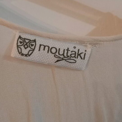 Moutaki summer airy blouse used, multicolor