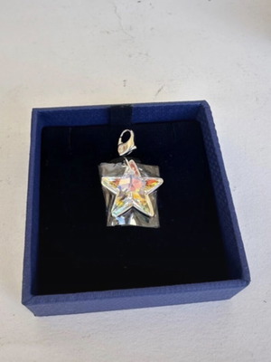 Swarovski star charm new, pink and gold