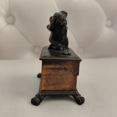 Vintage metal sharpener with Aquarius zodiac sign, 1970s