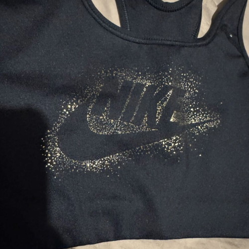 Nike top size S black with gold letters like new