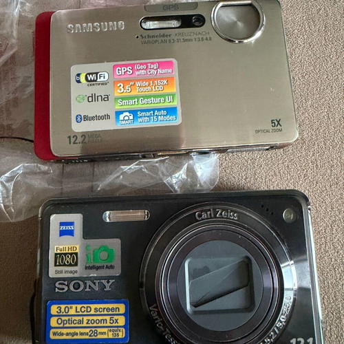 Sony W290 and Samsung ST1000 camera set, working
