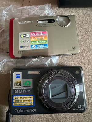 Sony W290 and Samsung ST1000 camera set, working