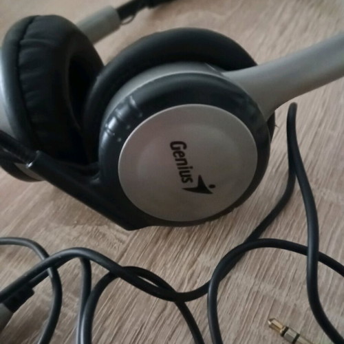Genius wired headphones used with microphone