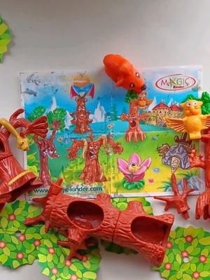 Kinder Surprise Funny Tree Gang figures used, collectible plastic toys