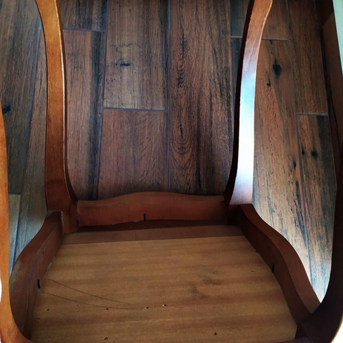 Classic wooden coffee table used, dark walnut finish
