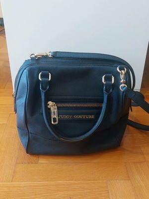 Juicy Couture τσάντα χειρός σαν καινούργιο μπλε με χρυσές λεπτομέρειες