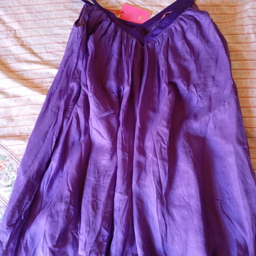 BSB purple silk mini dress with metallic detail
