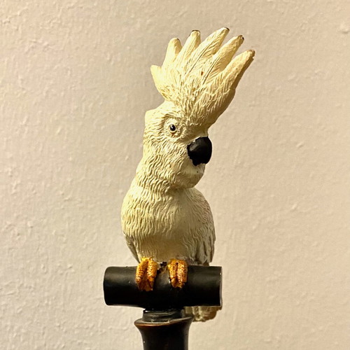 Decorative wooden parrot like new, height 24 cm