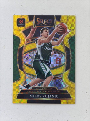 Milos Vujanic gold card, limited to 10, Panini Select