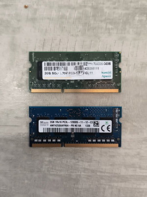 Laptop RAM 2x2GB PC3L 12800S used