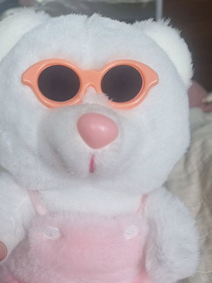Vintage plush teddy bear in excellent condition with sunglasses 25 cm