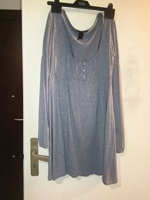 Women's cotton blouse dress used, size M, gray