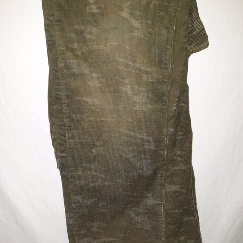 Corduroy men's pants with military pattern like new, Replica, green