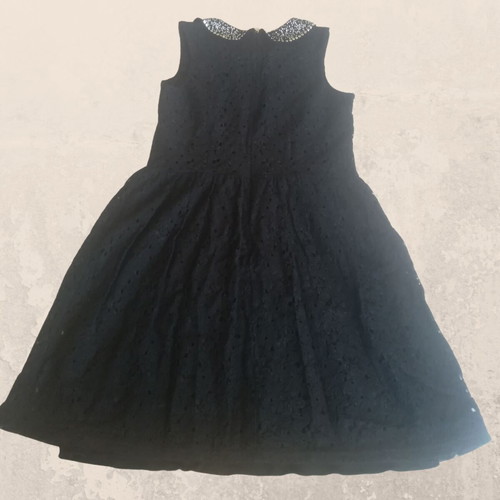Black lace dress Clockhouse used with pearl and rhinestone collar