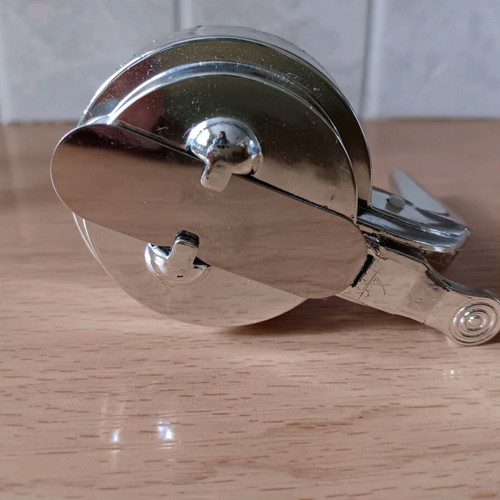 Glass honey jar like new with chrome lid 200 ml