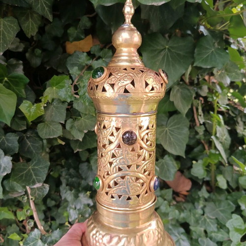 Moroccan brass Islamic art lamp like new