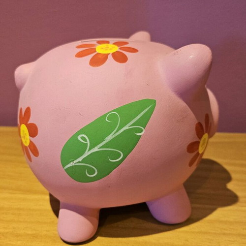 Piggy bank ceramic used without stopper