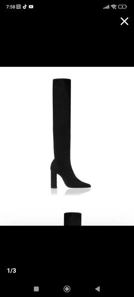 sante suede ψηλές μπότες με χοντρό τακούνι