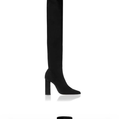 Sante suede high boots with thick heel like new, black