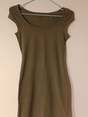 H&M mini dress used, XS, khaki green