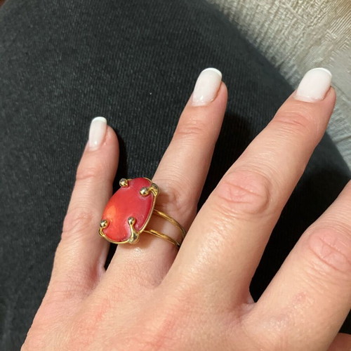 Coral ring used, adjustable