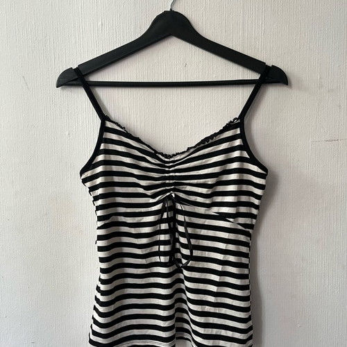 Y2K no camisole L-XL used, black and white