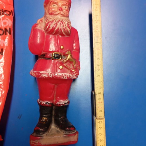 Plastic Santa Claus used, 1960s vintage