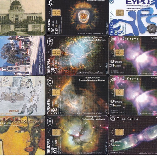 Greek phone cards used, set of 60, SET.9
