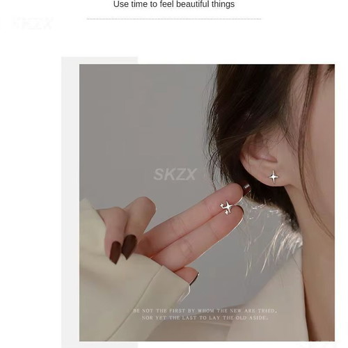 Women’s star-shaped earrings new, silver