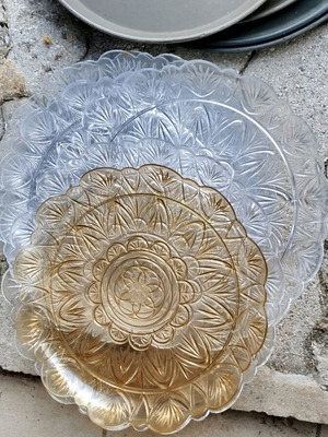 Serving trays and plastic platters used for serving