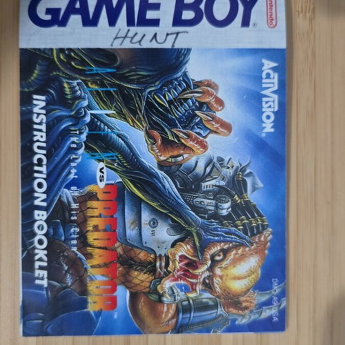 Alien vs Predator The Last of His Clan Nintendo Game Boy instruction manual
