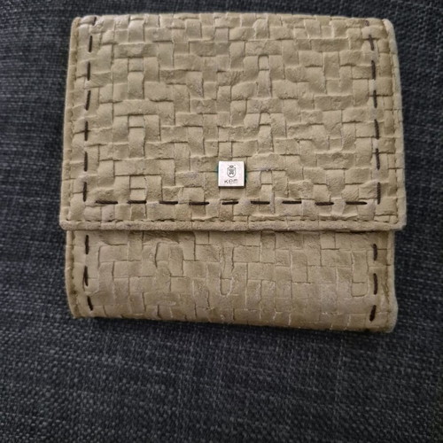KEM wallet used, beige faux leather