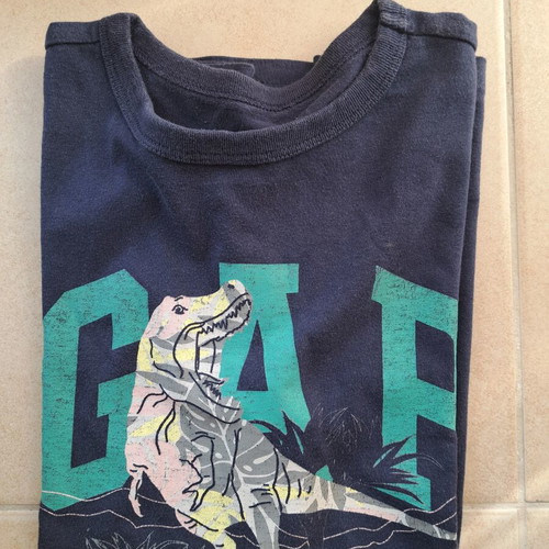 GAP Kids T-shirt like new, organic cotton, dinosaur print, size M
