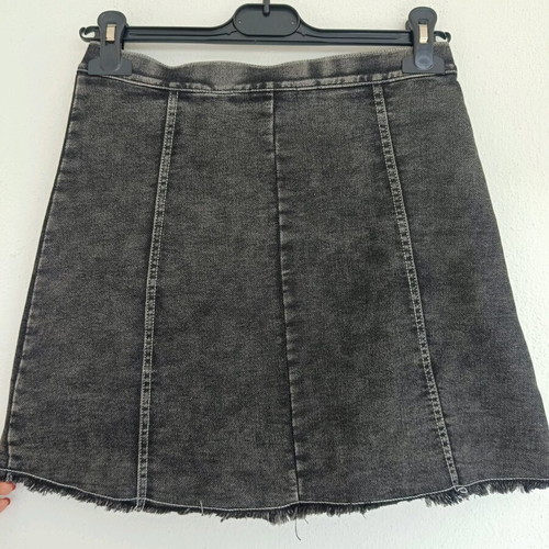 H&M Denim Skirt dark grey acid wash size S new