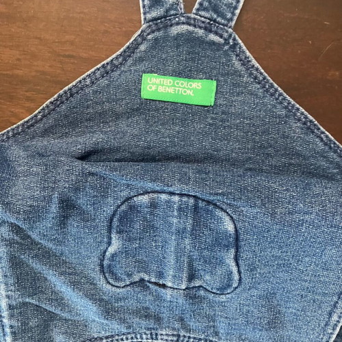 Benetton denim salopette 18-24 months like new