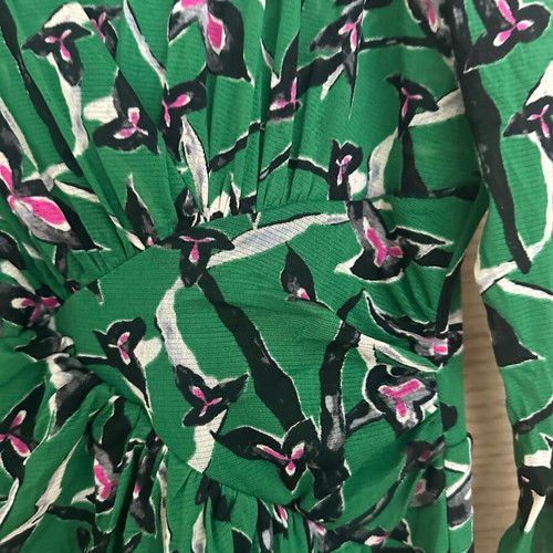 Diane von Furstenberg Charlotte φόρεμα σαν καινούργιο, διπλής όψης δίχτυ, πράσινο και μωβ