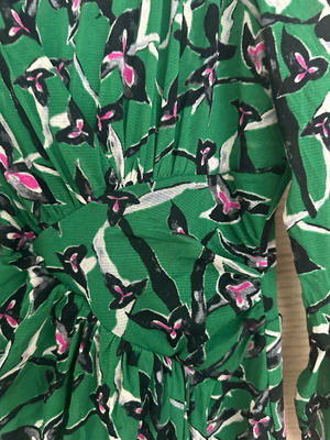 Diane von Furstenberg Charlotte φόρεμα σαν καινούργιο, διπλής όψης δίχτυ, πράσινο και μωβ