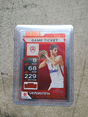 Stratos Perperoglou Euroleague Contenders Card 275 like new