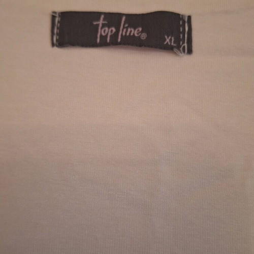 Top Line sleeveless blouse used, XL, black and white with polka dots