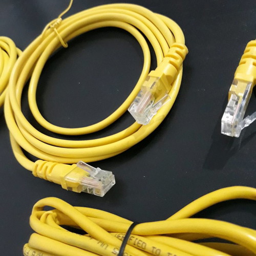 Cat5e Ethernet cable yellow new, 1.5m network length