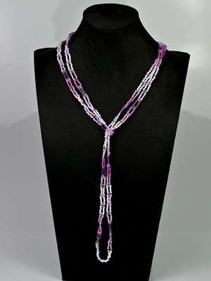 Delica Beaded Necklace made to order, purple