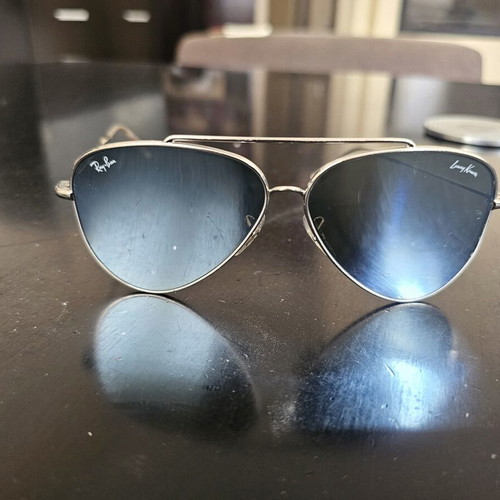 Ray-Ban R0101S Lenny Kravitz Aviator Reverse sunglasses used, silver