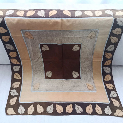 Headscarf used, brown, size 72x72 cm