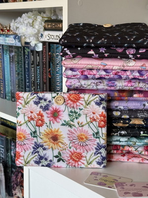 Kindle case handmade with soft lining 19 x 15.5cm