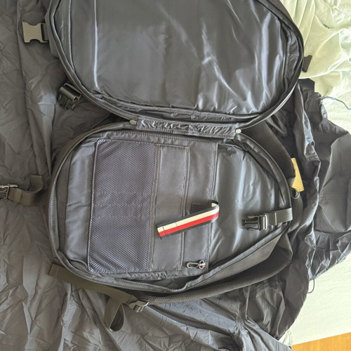 Tommy Hilfiger navy blue waterproof backpack with laptop compartment